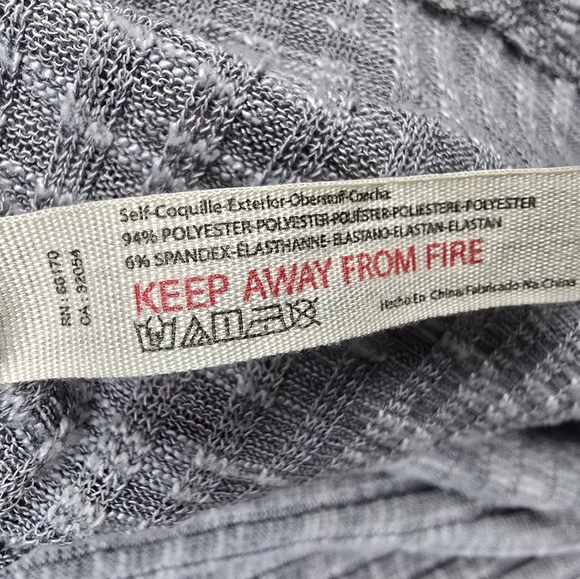 Free People Aura Layering Top Semi Sheer Long Sleeve Rib knit Gray Women Size XS - Picture 6 of 9